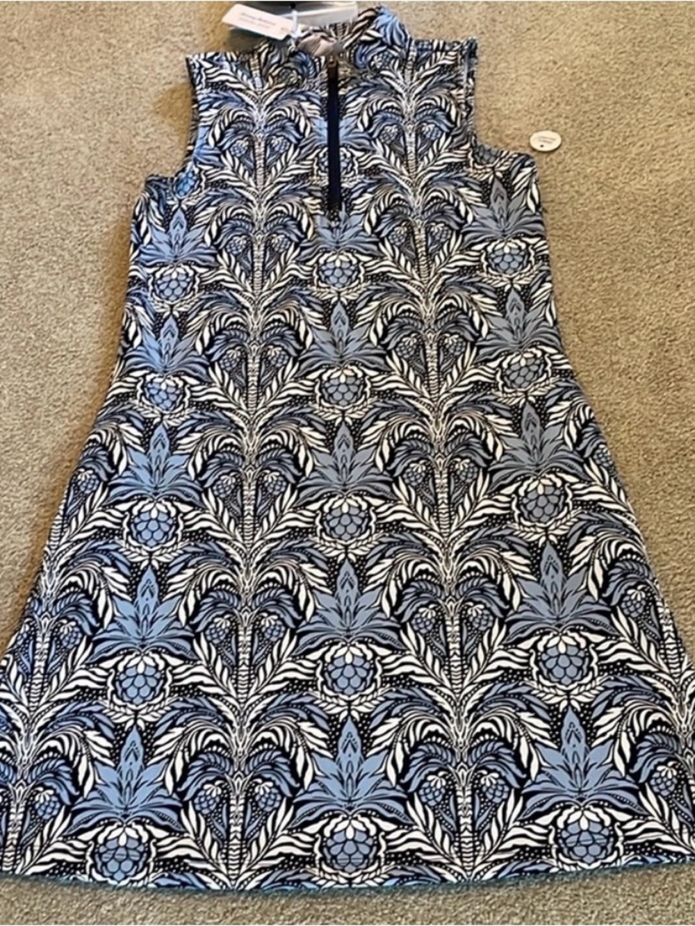 NWT Tommy Bahama Blue and White Everyday  Active Dress - Size XS